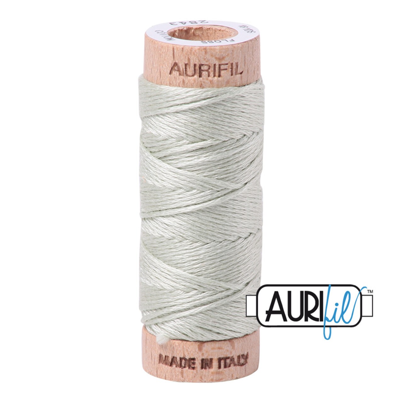 Light Grey Green (2843) | Aurifloss Small Spool (18M / 18Y) | Aurifil Thread